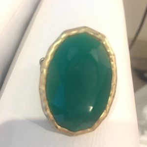 Costume jewelry emerald green ring